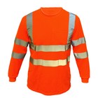 Safety Work Hi Vis High Visibility Reflective Ansi Class 3 T Shirt Long Sleeve