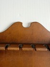 Vintage Wooden Souvenir Spoon Collector Wall Rack Display Holder With 18 Slots