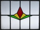 Abstract Old English Leaded Stained Glass Window 22 25  X 18 5 