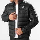 Adidas Essential Puffer Jacket Men s Size M Black Athletic Medium Coat  589