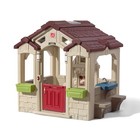 Kids Playhouse Outdoor Child Toddler Plastic Cottage Play House Toy W  Fireplace