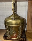 Rare Antique 19th Century Moroccan Brass Majmar Gooseneck Kettle 15    Tall X 12   