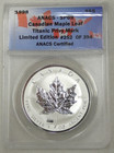 1998 Canadian Maple Leaf Titanic Privy Mark Ltd Ed Anacs Sp69 1oz 9999 Silver
