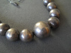 Old Southwestern Native American Sterl Silver Navajo Pearls Bead Chain Necklace