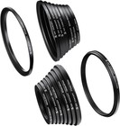 18 Pieces Filter Ring Adapter Set  Camera Lens Filter Metal Stepping Rings Ki   