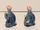 Blue Sea Turtle Figurine Statue Set Of 2 Collectible Yoga Meditation Buddha