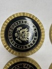 Rare United States Congress Drinking Coaster Heavy Brass Eagle Emblem  Lot Of 4