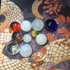 10 Peewee Mibs  Tiny Marbles  Slag  Rainbow  Cleary Awesome 