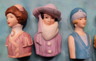 Lot Of 8 Avon Thimbles Ladies Of American Fashion From 1982-1984  Excellent Cond