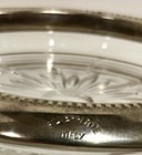 4 Vintage Leonard Italy Silverplate   Glass Coasters Sunburst Made In Italy