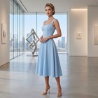 Square Neck A Line Dress Sleeveless Cocktail Prom Party Evening Wedding Gown