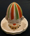 Vintage 1930s Figural Clown Juicer Reamer Ceramic Lid 30s Art Deco Kitchen Decor
