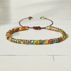 Colorful Imperial Jasper Beads Healing Calming Bracelet Xmas Gift For Women Men