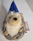 Douglas Spunky Hedgehog Plush Stuffed Animal With Party Hat  5 