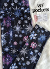 Beautiful Snowflakes Super Soft Yoga Band Leggings Rustic Christmas Os Plus Rts
