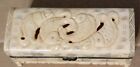 Chinese Asian Hand Carved Fish Jewelry Necklace Box Decoration Read
