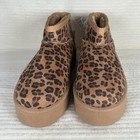 Olivia   Kate Girls Leopard Print Ankle Bootie Slip-on Lined Brown Size 3m