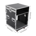 14u Pa Dj Rack Case With Wheels   Brakes 330lbs Road Flight Case 19 Inch