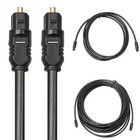 3 15ft Premium Digital Audio Optical Optic Fiber Cable Toslink Spdif Cord Hd