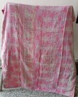 Reversible Kantha Lot Twin Quilt Indian Vintage Handmade Blanket Throw Patchwork