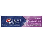 Crest 3d White Fluoride Anticavity Toothpaste Radiant Mint 0 85 Ounce Pack Of 2