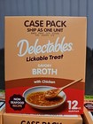 Case Of 8 Boxes Hartz Delectables Savory Broths Chicken Lickable Wet Cat Treats