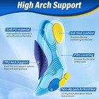 Insoles Men Work Massaging Gel Full Shoe Insole Sz 8-14  1 Pair 