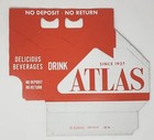 Vintage Atlas Detroit Michigan 6 Pack Soda Bottle Carton Carrier New U131