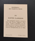 1972 Puerto Rican League Sticker -  221 Buster Clarkson Near Mint