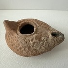 Antique Possibly Ancient Byzantine Roman Terracotta Oil Lamp 3 5 x2 75 x1 75   