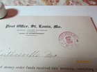 Post Marked 1907  Letter From The St  Louis Mo  Post Office 