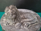 Atq Victorian Tin Resting Lion Shape Cake jelly  Dessert  Mold  Made In England