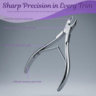 Cuticle Nipper Pusher Set Stainless Steel Manicure Pedicure Tools 2 Pack