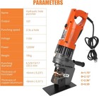 1200w Electric Hydraulic Hole Punch For Metal   1 4 -4 5  W  Carbon Brush 5 Dies