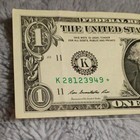 2013  1 Federal Reserve Note Star Note Serial K28123949  Banknote