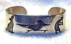 Native American  Navajo  Sterling Silver 7  Cuff Large  Vintage  Old Pawn