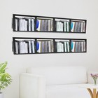 Wall Mount 34 Inch Media Storage Rack Cd Dvd Organizer Metal Shelf Black Nob