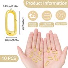 10pcs 18k Gold Plated Carabiner Necklace Clasps And Closures Necklace Connector