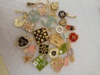 Lot Of 27 Stamped  Button Zipper Pull  Designer Button Gucci Dior Chanel Charm 