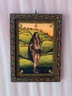 Old Picture Frame Goddess Bhairavi Wall Art Decor Wooden Painted Frame - 9 X 12 