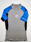 Rip Curl Wetsuit Shirt Mens Sz M Rash Guard Gray Blue Black W  Board Shorts Loop