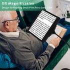 Large 5x Rechargeable Floor Magnifying Glass With Light And Stand 43 Floor Ma   
