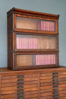 Macey Lawyer Barrister Bookcase Vintage Shelf Wood Cabinet Glass Doors Antique