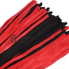 Real Cowhide Suede Leather Flogger 100 Falls Red   Black Heavy Thuddy Whip