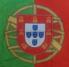 Flag Of Portugal On Eyelets  Polyester  Size 94 X 58 Cm  37 X 22 8 In  Used