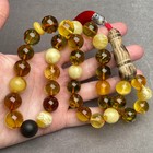 Mackintosh Amber Misbaha  Islamic Prayer Beads  14 7mm 71 7g
