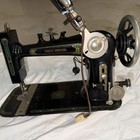 Okeh Sewing Machine Rare 1950s Singer 15 Clone Celtic Deco Green Gold Decal Usa