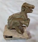 Carved  Marble Onyx Dinosaur Figurine Small Heavy Paper Weight Desk Shelf Sitter