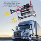 Car Electric Air Horn For Trucks Car Boats 12v Super Loud Dual Trumpet