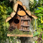 Handmade Wooden Hanging Birdhouse With Wooden Stairs   Acorn Design
